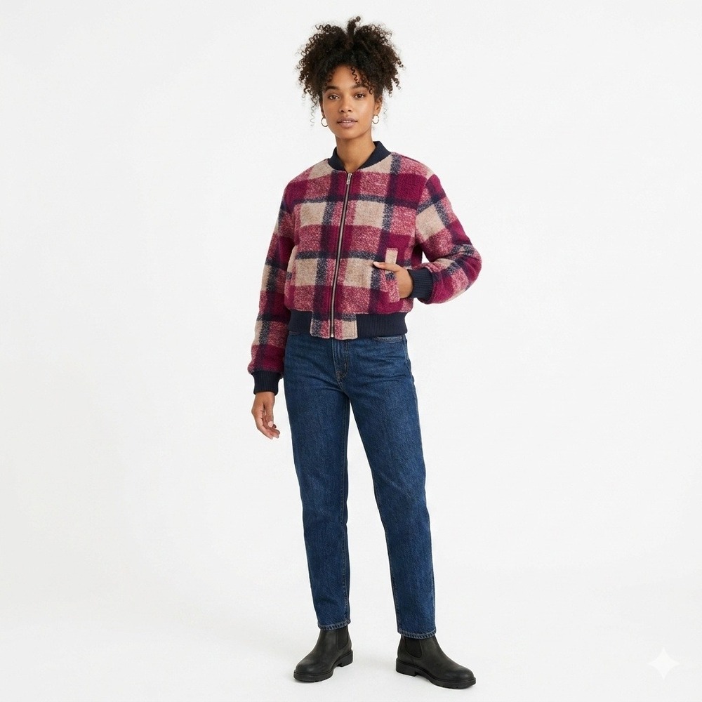 House of Harlow Plaid Crop Jacket